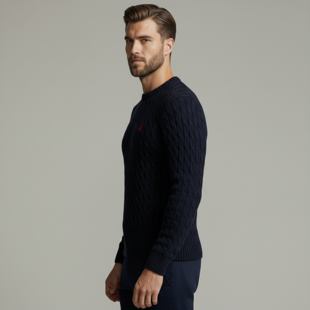 DRAKO | CABLE-KNIT COTTON SWEATER