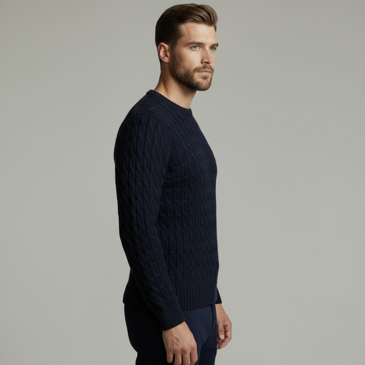 DRAKO | CABLE-KNIT COTTON SWEATER