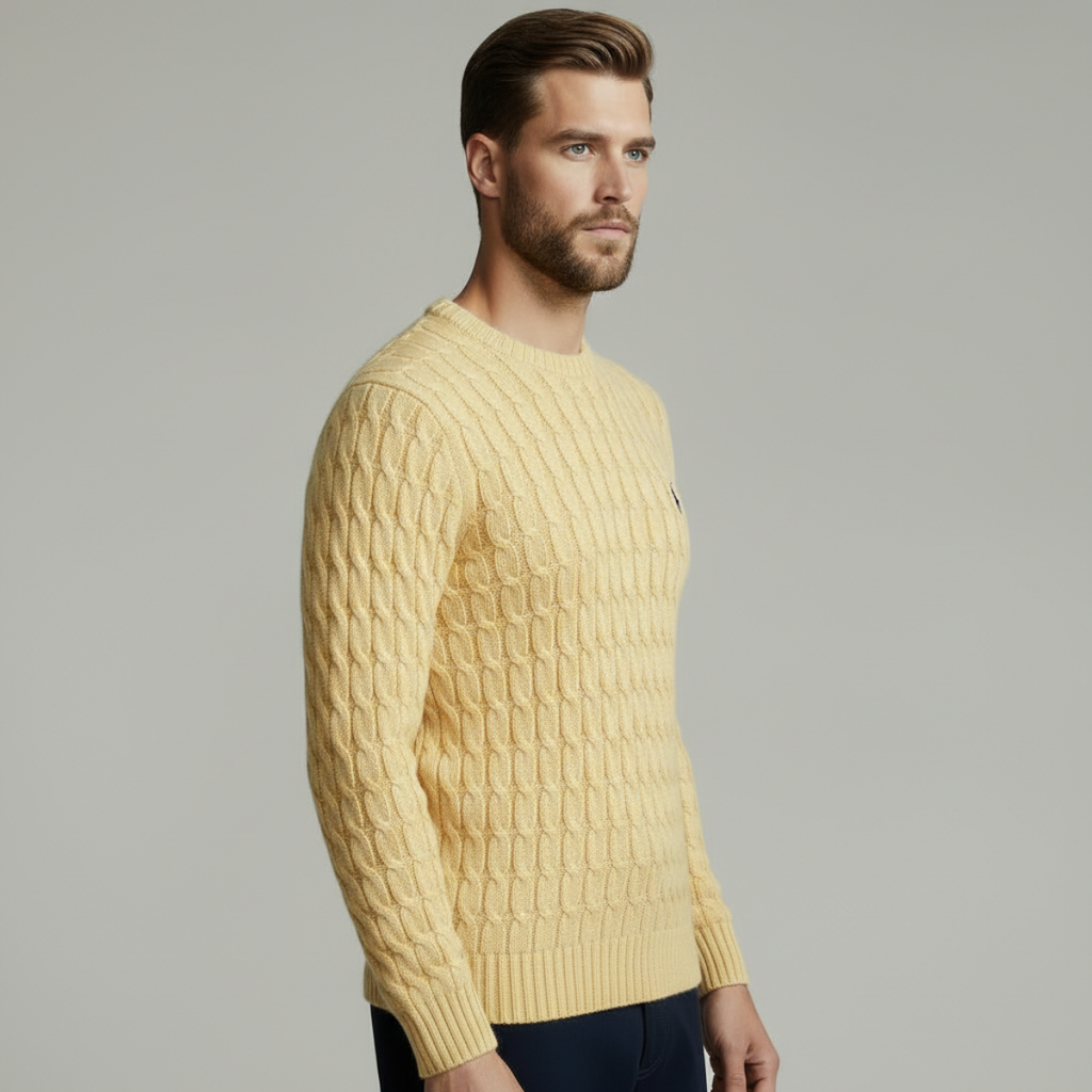 DRAKO | CABLE-KNIT COTTON SWEATER