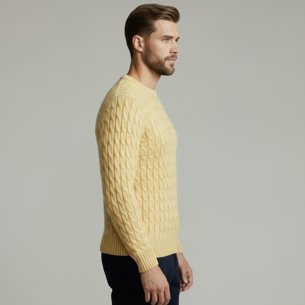 DRAKO | CABLE-KNIT COTTON SWEATER