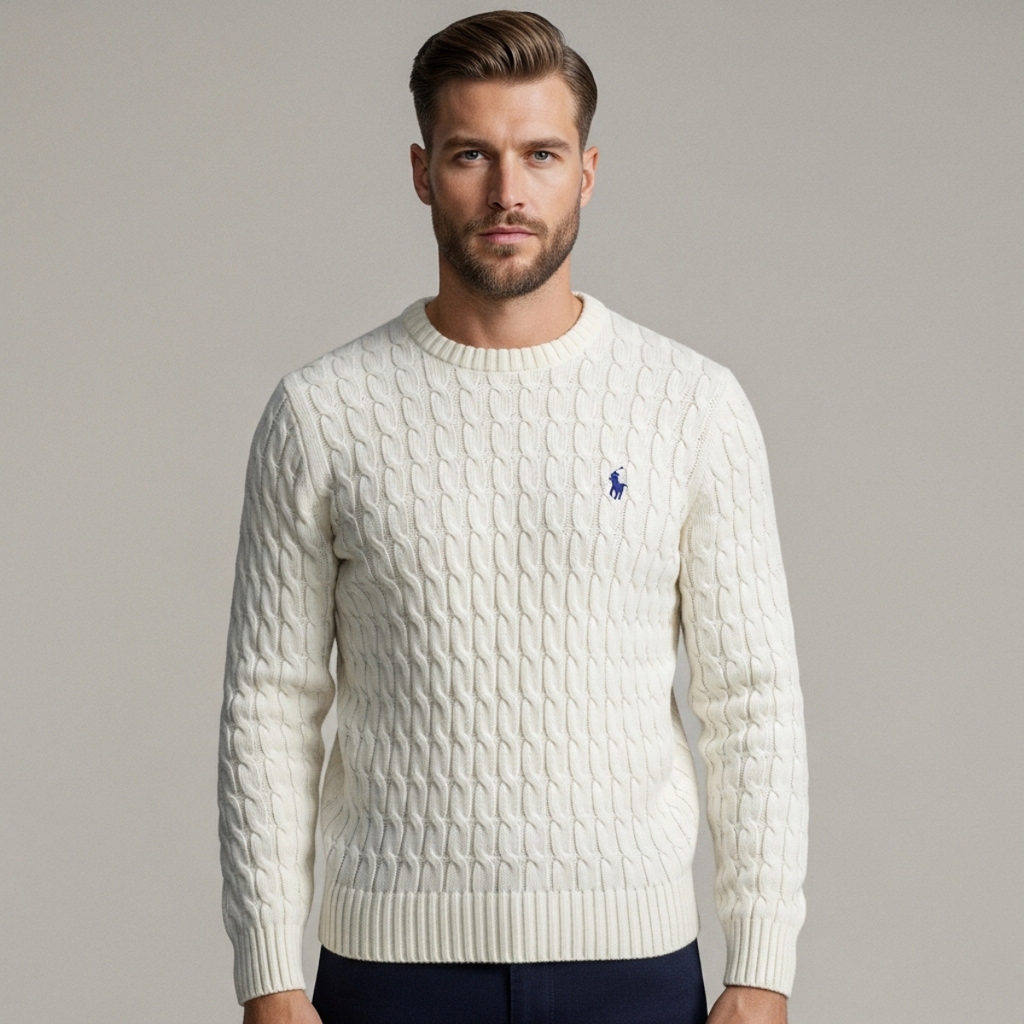 DRAKO | CABLE-KNIT COTTON SWEATER