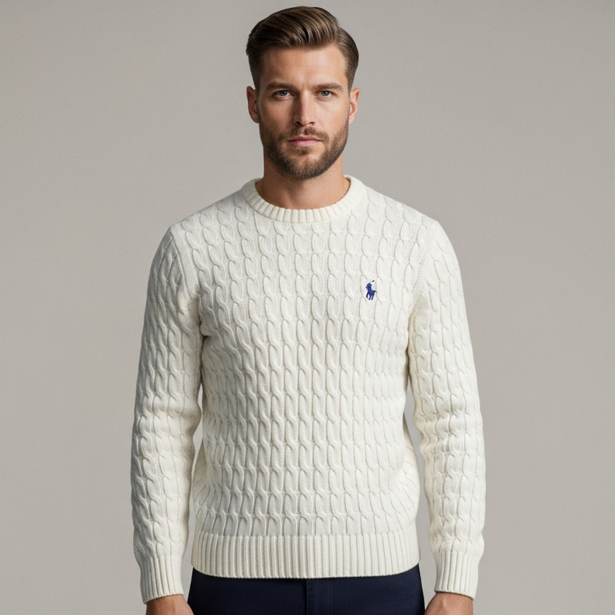 DRAKO | CABLE-KNIT COTTON SWEATER