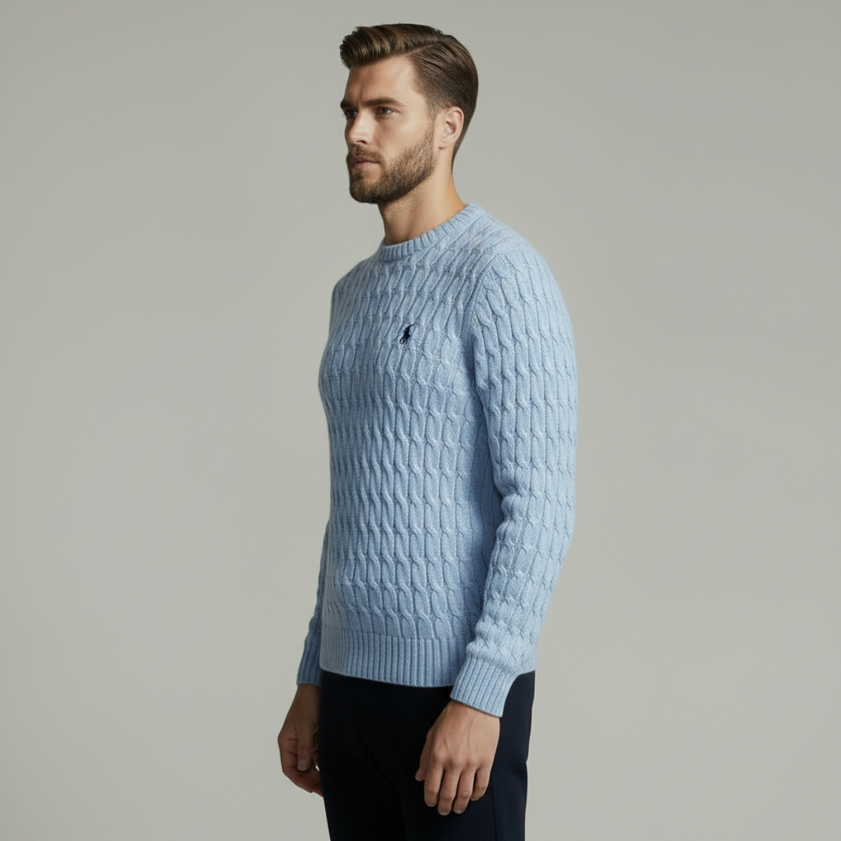 DRAKO | CABLE-KNIT COTTON SWEATER