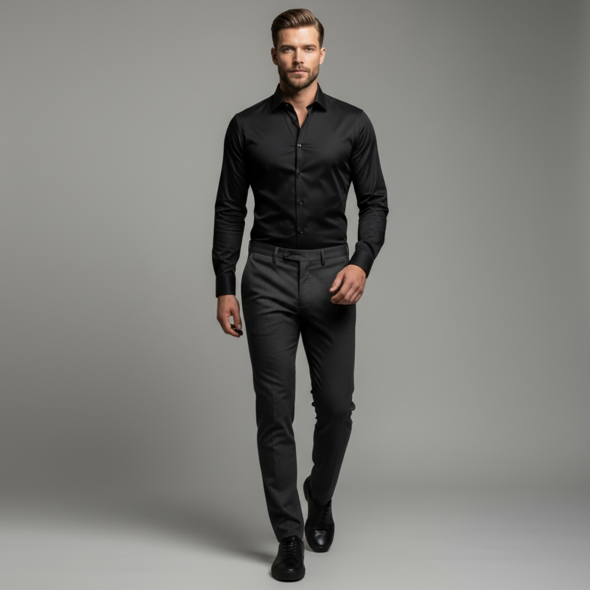 DRAKO | Tailored Shirt – Black