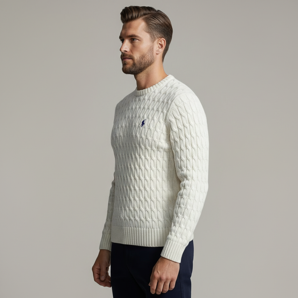 DRAKO | CABLE-KNIT COTTON SWEATER