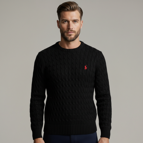 DRAKO | CABLE-KNIT COTTON SWEATER