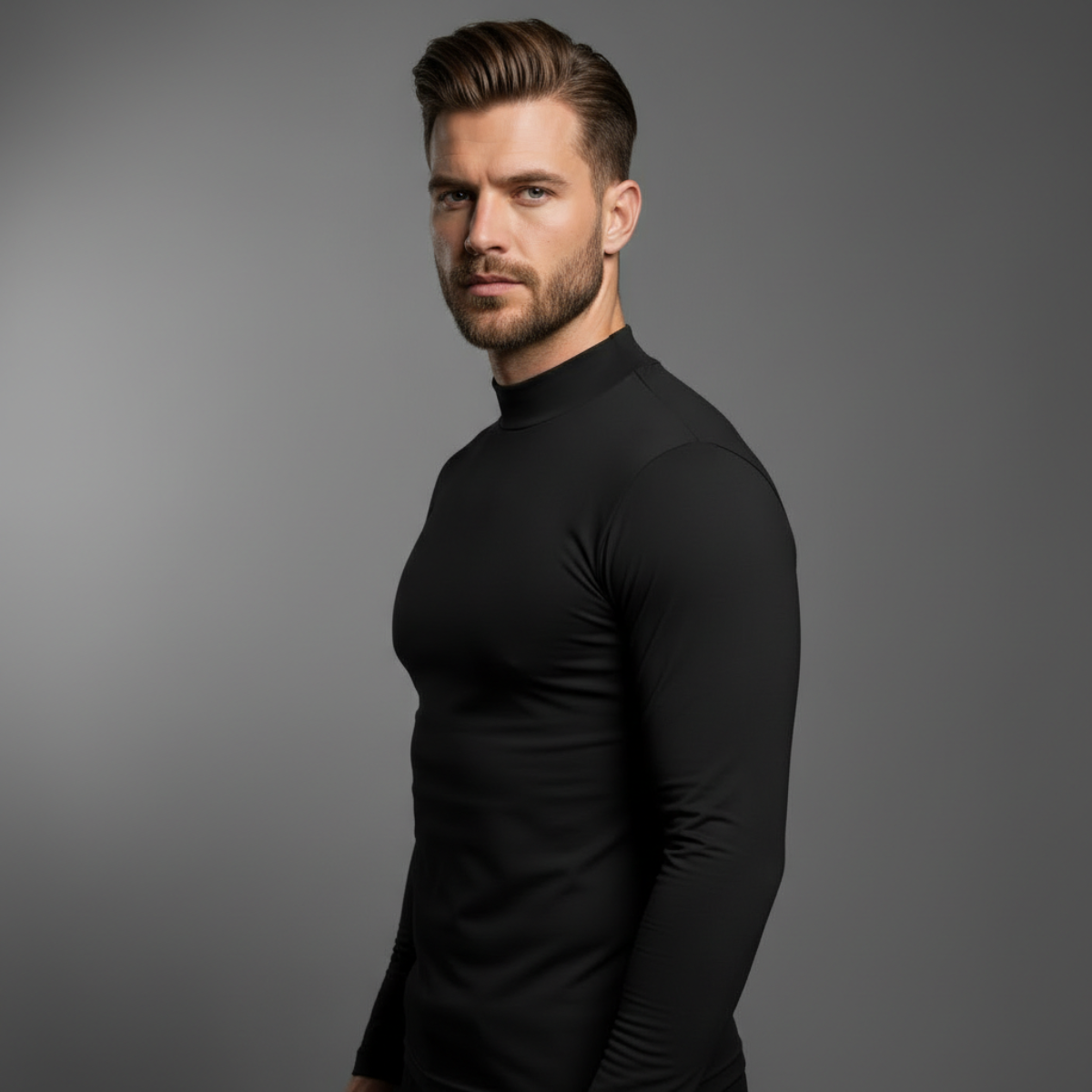 DRAKO | Base Mock Neck – Black