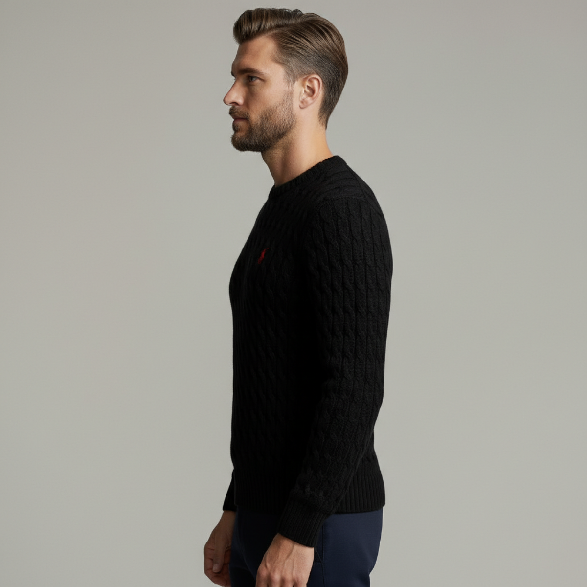 DRAKO | CABLE-KNIT COTTON SWEATER